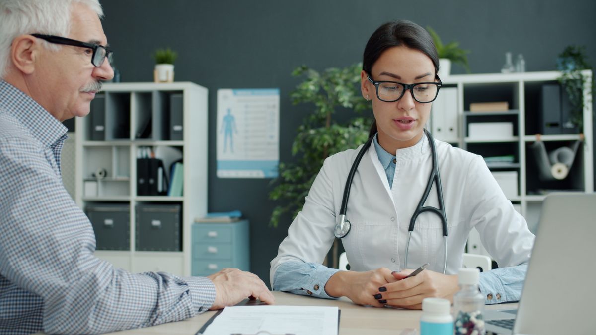 A doctor discussing treatment options with a patient during a consultation
