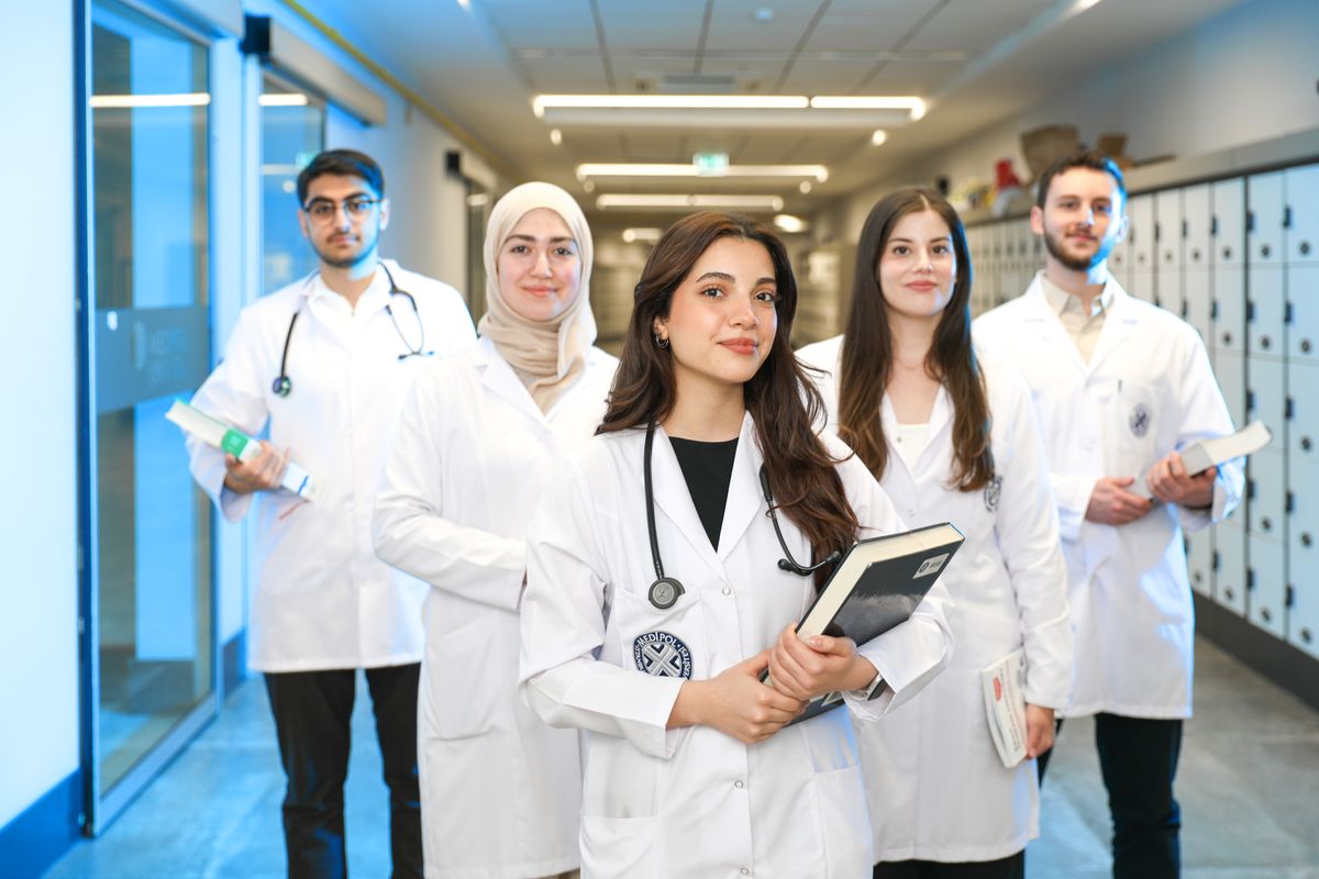 Medical students preparing together for healthcare careers